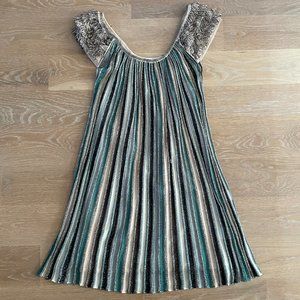 Metallic Crochet-Knit Missoni Mini Dress